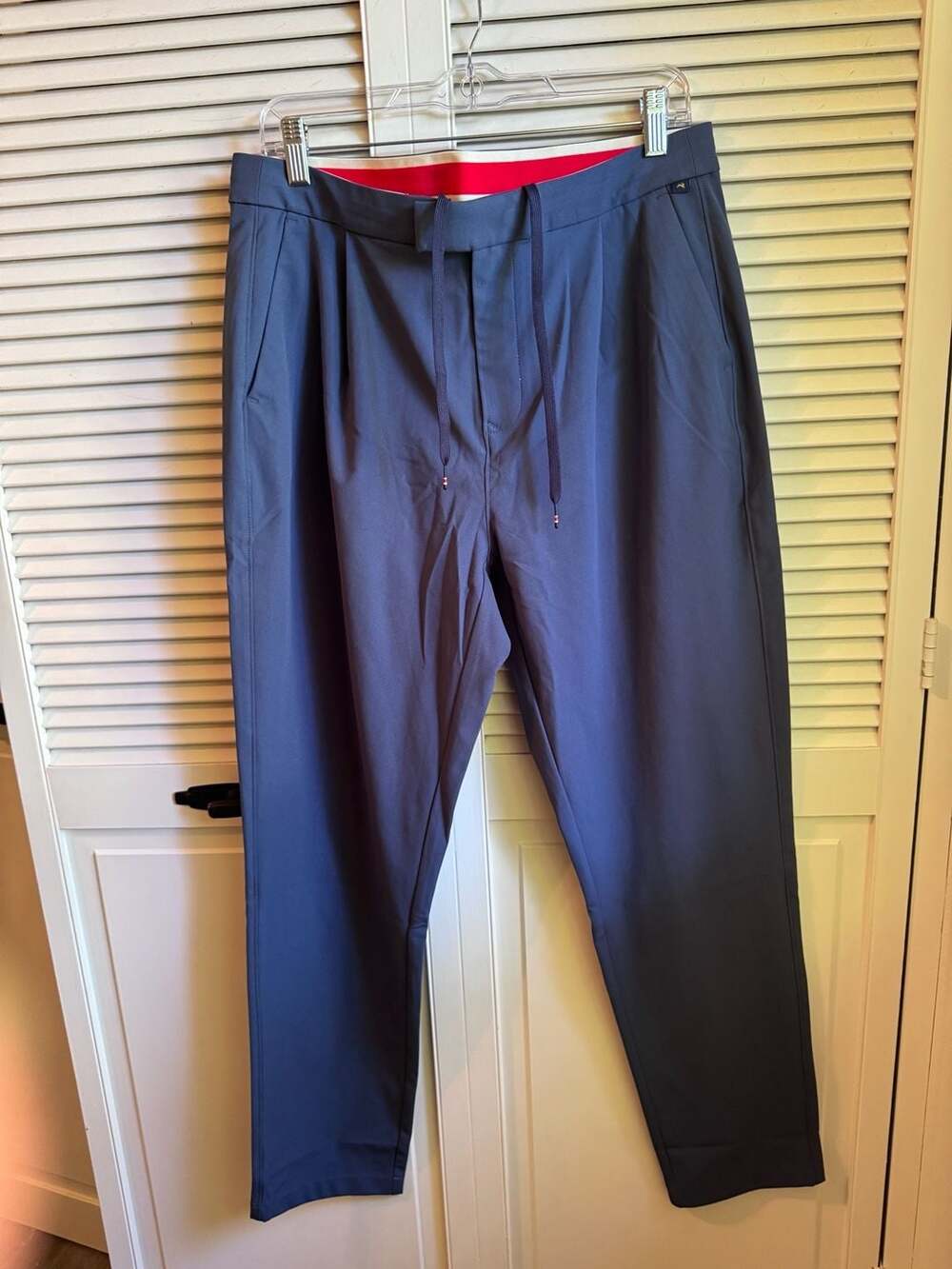 Tracksmith Men's Navy Blue Drawstring Performance Trousers Size Large